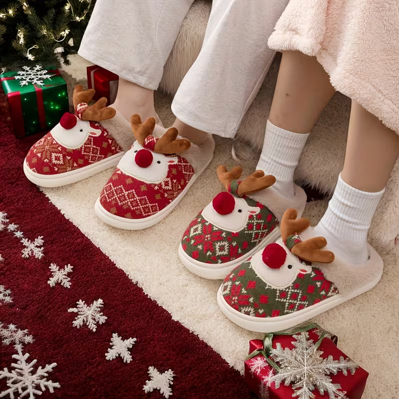 Winter Thick-Soled Indoor Slippers for Men and Women, Warm Home Shoes