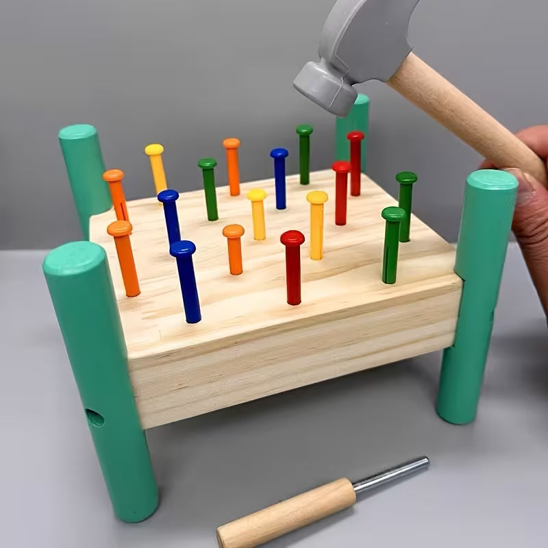 Children Nail Pull Pounding Knocking Toy | Color Recognition Educational Christmas Stocking Stuffer