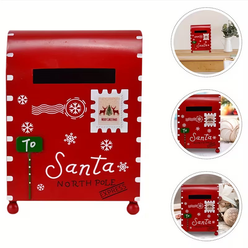 Mini Christmas Mailbox Decor, Festive Courtyard Holiday Ornament