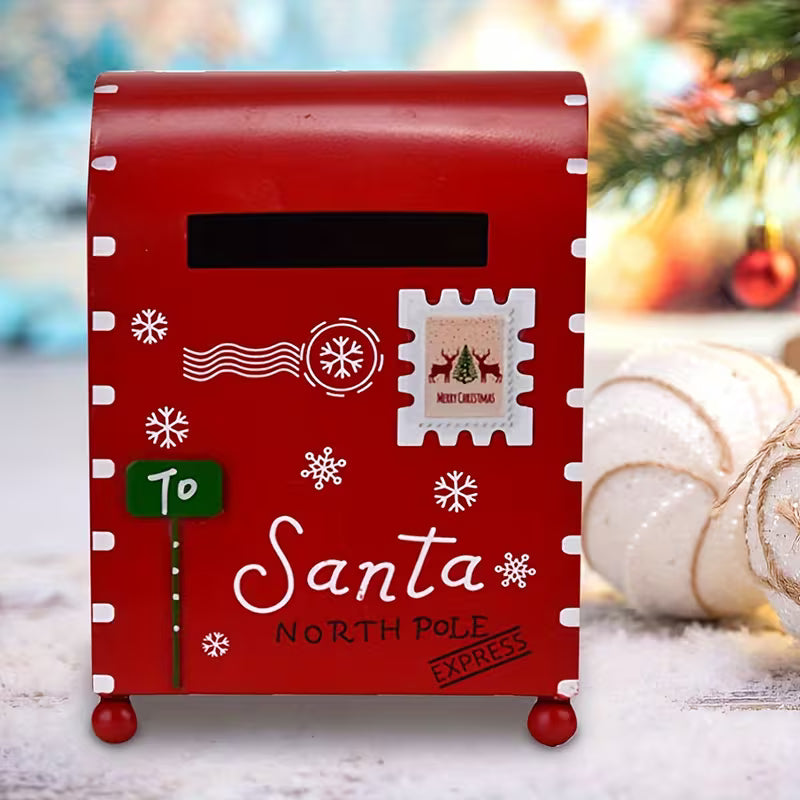 Mini Christmas Mailbox Decor, Festive Courtyard Holiday Ornament