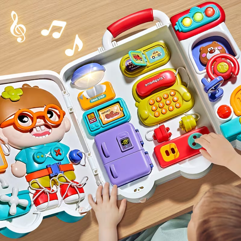 54-in-1 Toddler Busy Board | Alphabet Fine Motor Learning Toy for 18 Months+