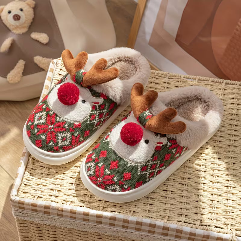 Winter Thick-Soled Indoor Slippers for Men and Women, Warm Home Shoes