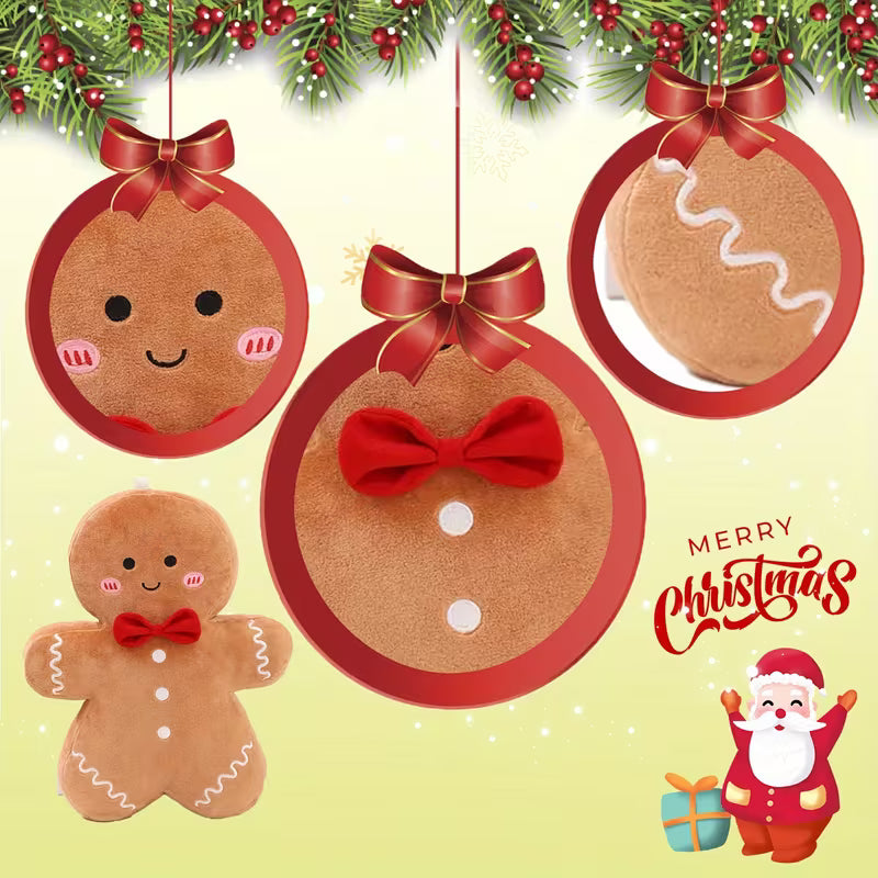 4Pcs Gingerbread Man Plush Ornaments