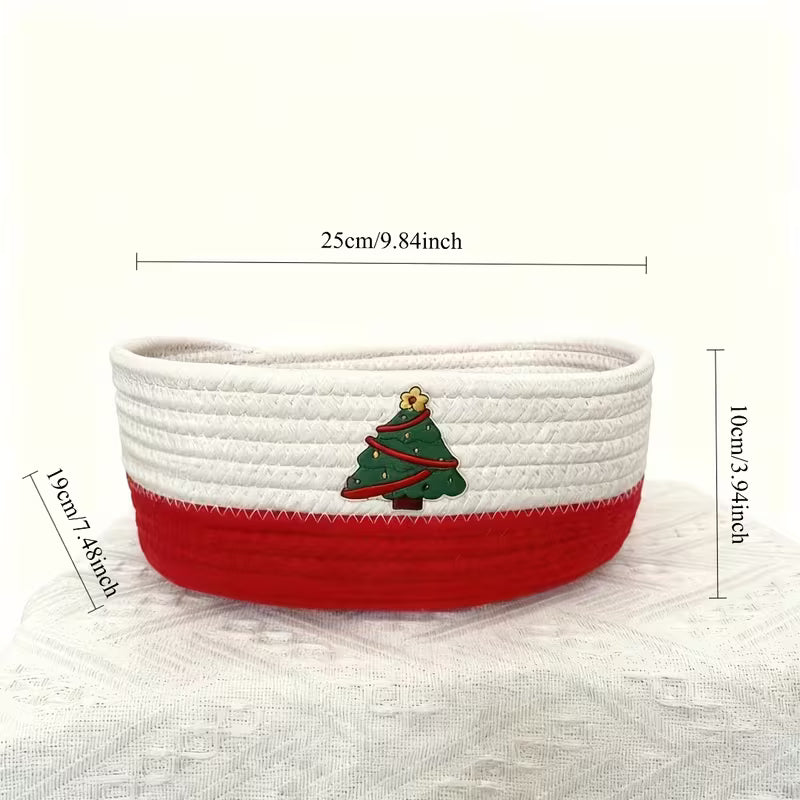 Christmas Decorative Storage Baskets, Small Shelf Baskets for Home