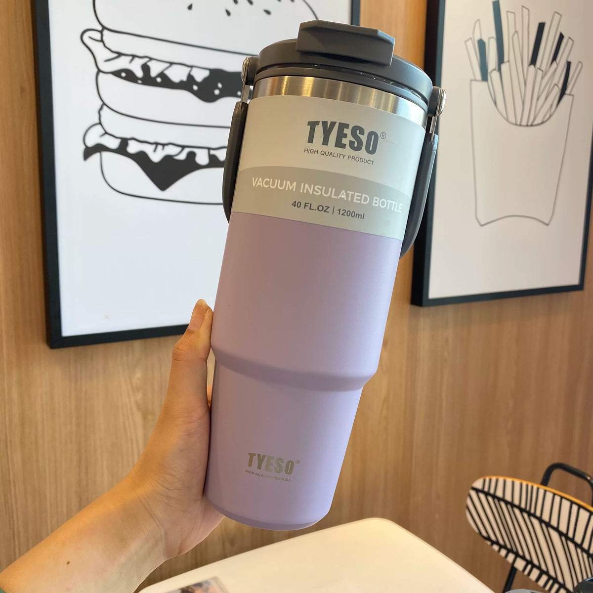 TYESO 1200ML 304 Stainless Steel Coffee Tumbler
