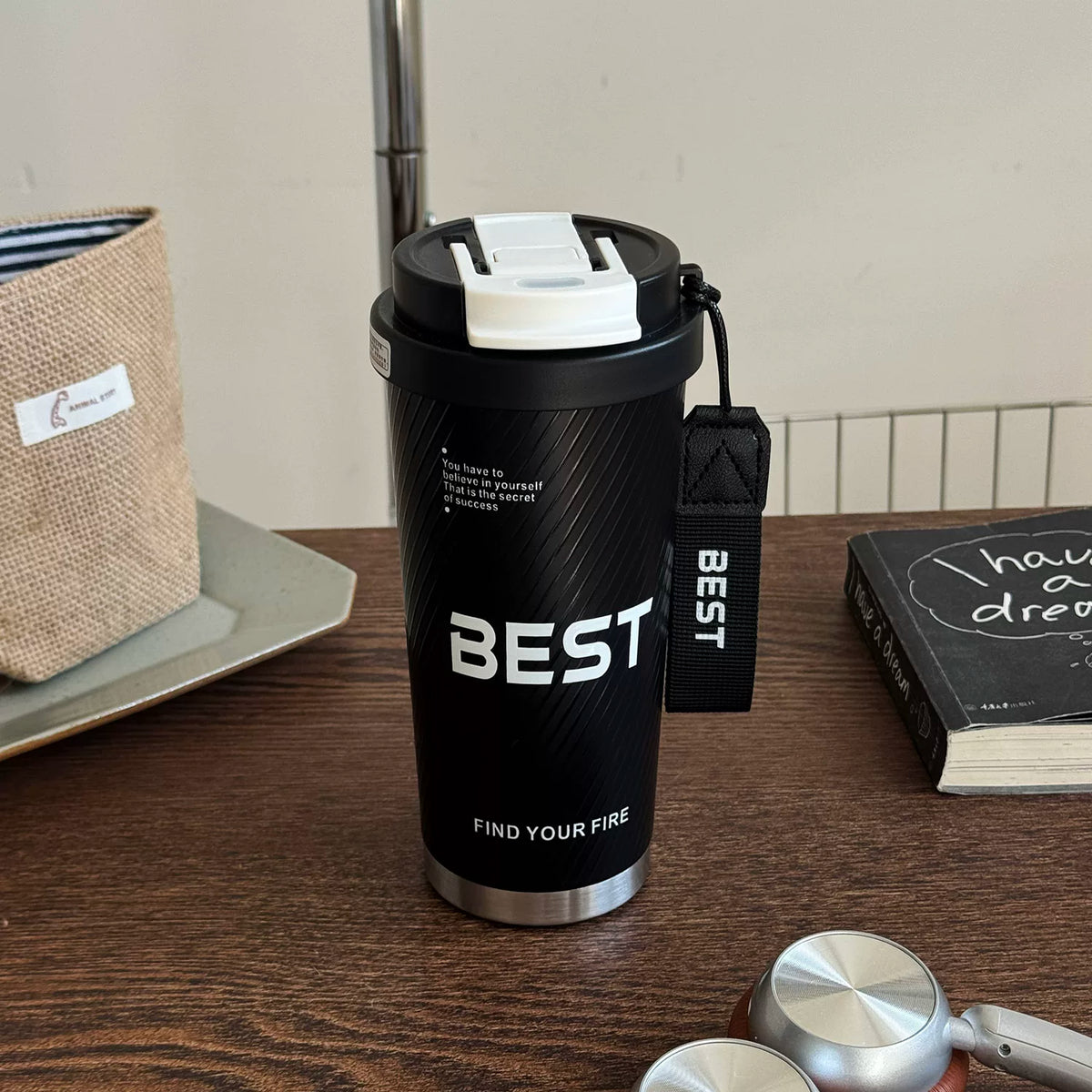 520ML 316 Stainless Steel Dual Drink Coffee Tumbler