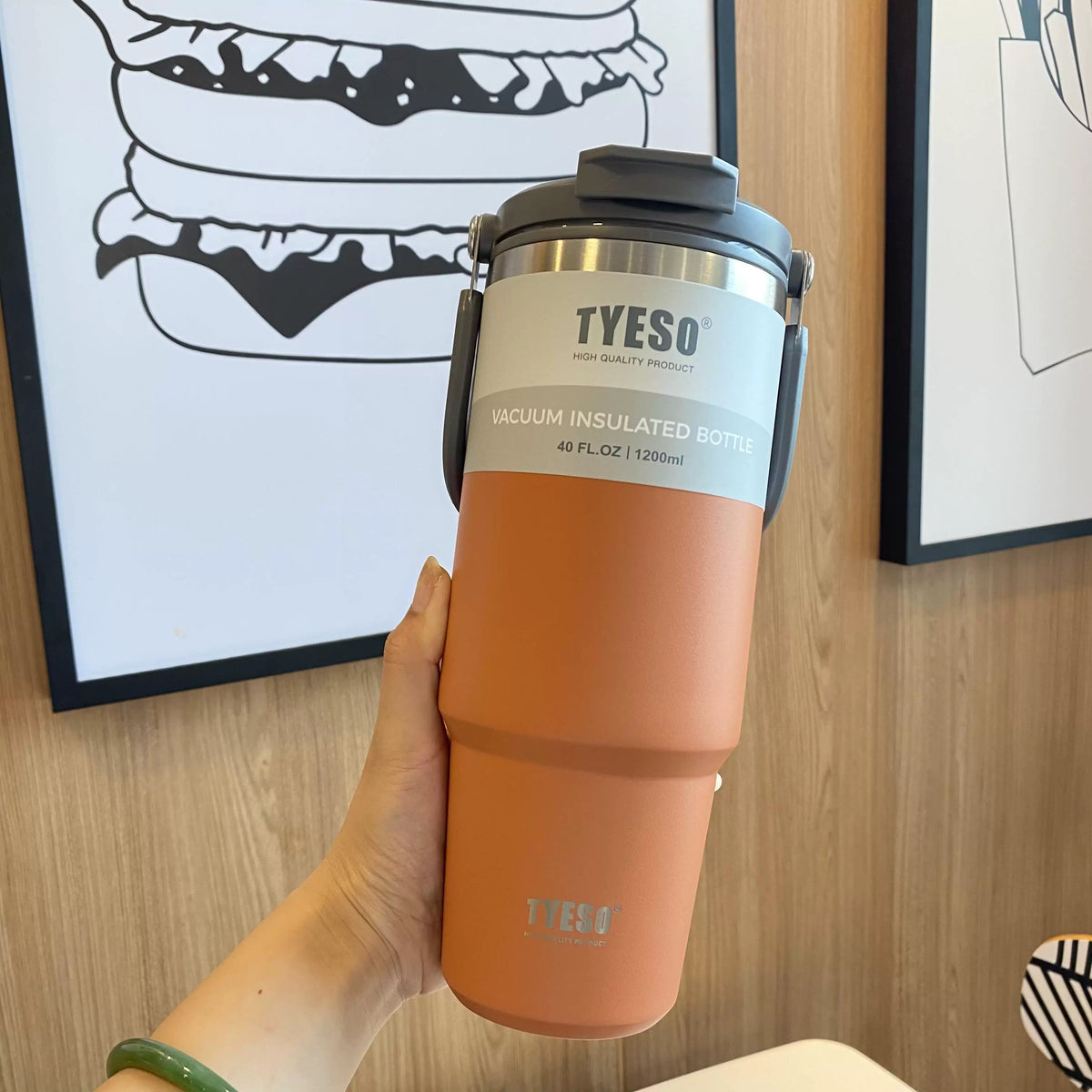 TYESO 1200ML 304 Stainless Steel Coffee Tumbler