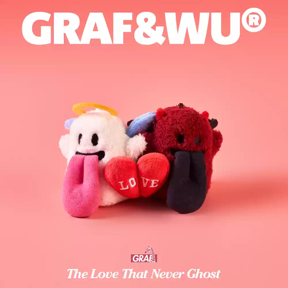 Magnetic Angel & Devil Couple Plush Keychain
