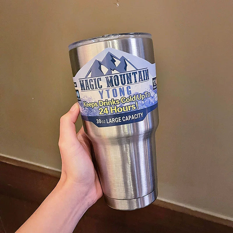 Large Dual Drink Insulated Tumbler With Handle