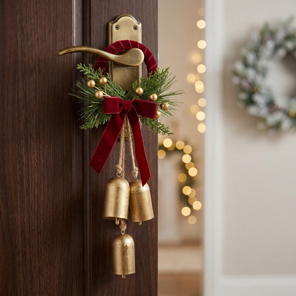 Velvet Christmas Wreath Door Hanger
