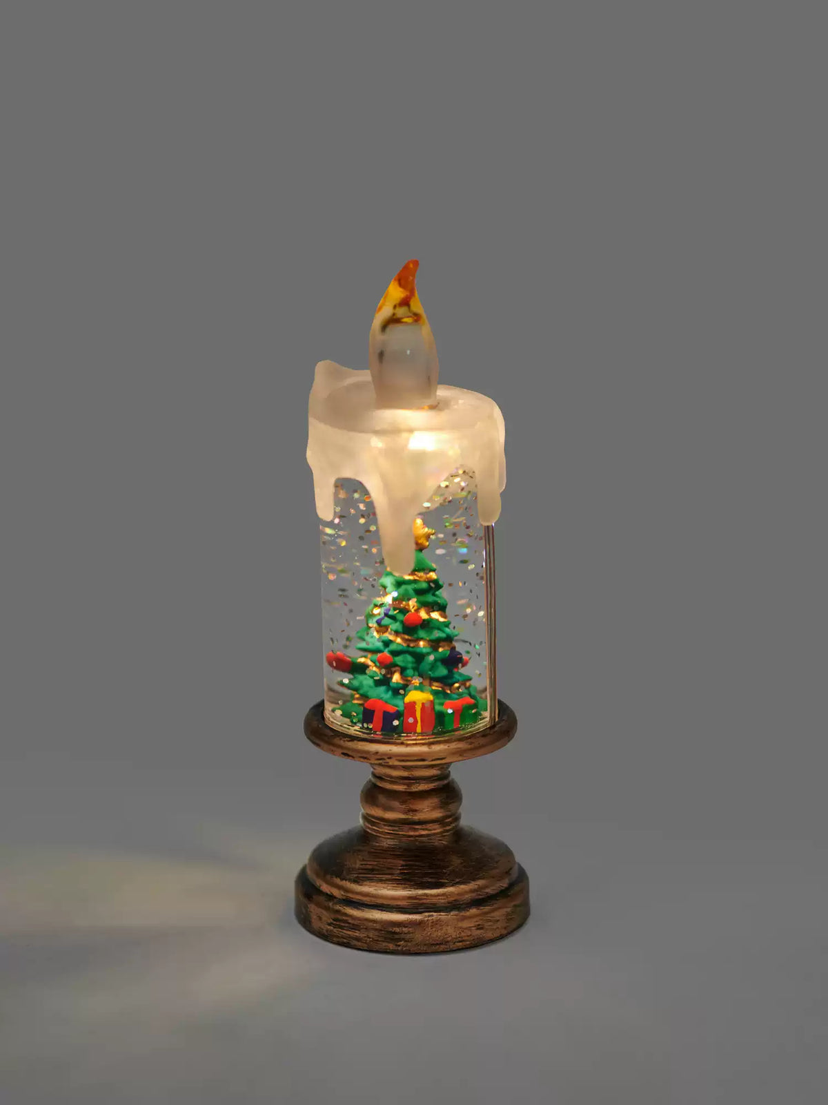 Christmas Candle Style Night Light Desktop Ornament