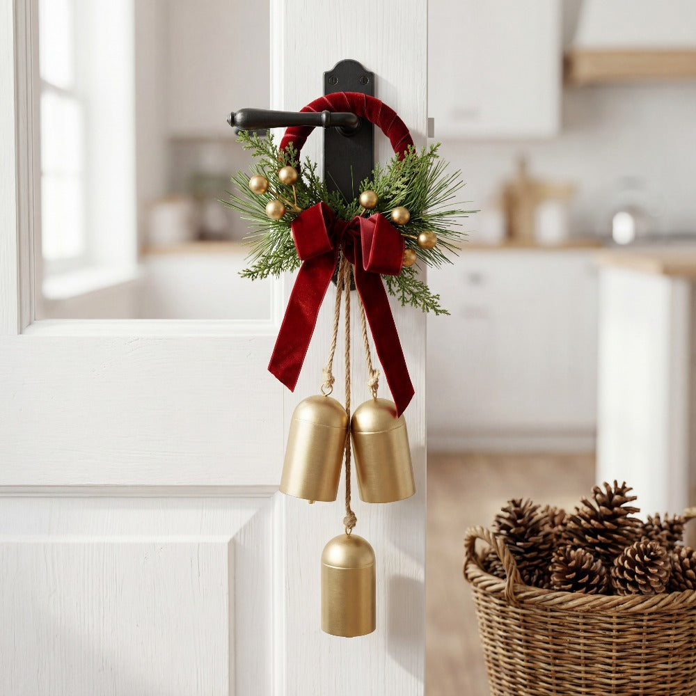 Velvet Christmas Wreath Door Hanger
