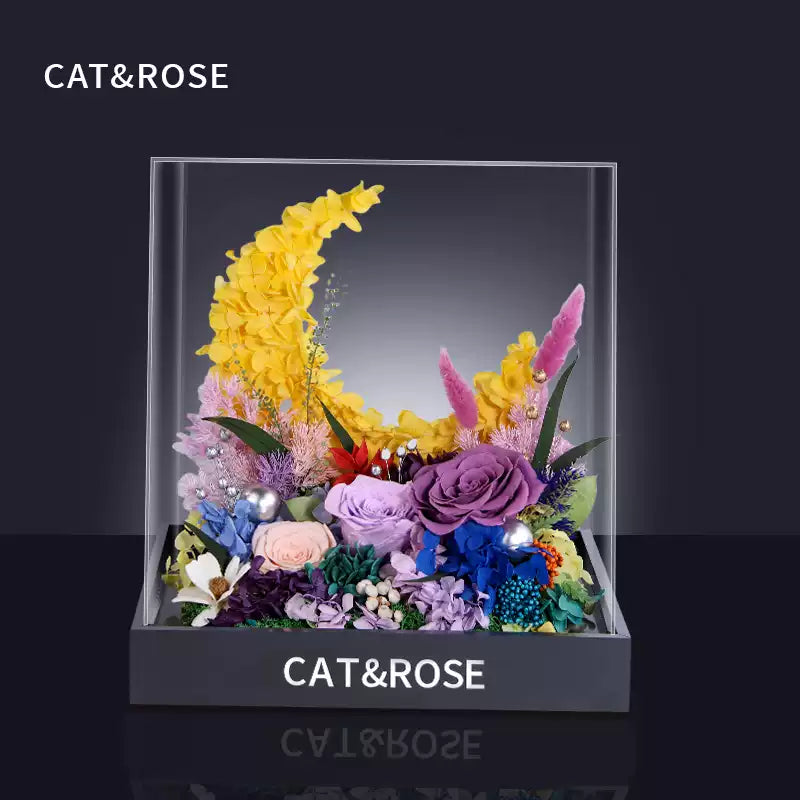 CAT&ROSE Moon Preserved Rose Ornament Gift Box