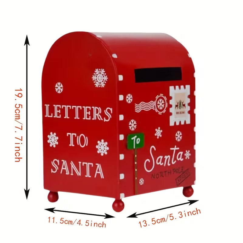 Mini Christmas Mailbox Decor, Festive Courtyard Holiday Ornament
