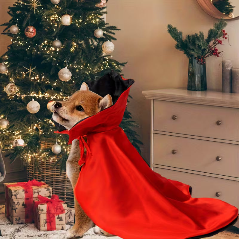 Pet Christmas Knit Costume | Tether Style Spandex Holiday Dress-up Outfit for Small Medium Pets