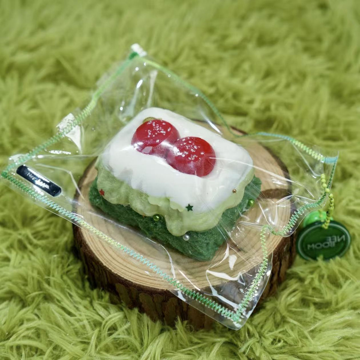 Christmas Candy Cake Silicone Squishy, Food Grade Stress Relief Toy
