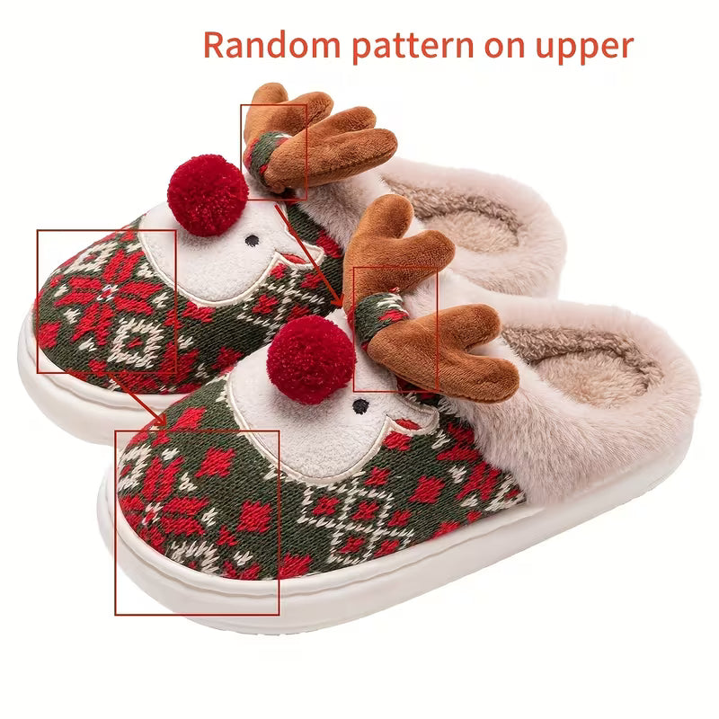 Winter Thick-Soled Indoor Slippers for Men and Women, Warm Home Shoes