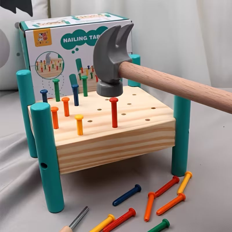 Children Nail Pull Pounding Knocking Toy | Color Recognition Educational Christmas Stocking Stuffer