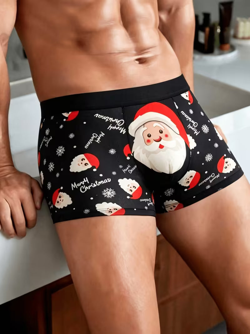 Men'S Briefs Santa Claus Soft Comfortable Daily Wear, Christmas